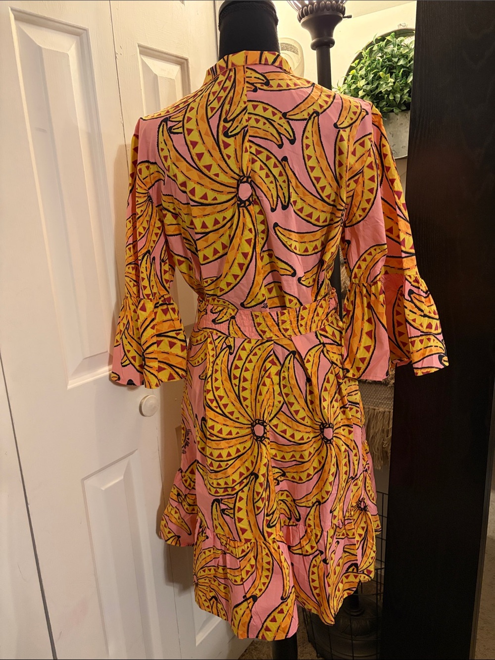 FARM Rio Banana Floral Cotton Mini Dress - Picture 2 of 10